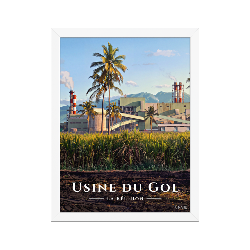 Affiche de La Réunion Usine du Gol 30 × 40 cm / Blanc - Univile La Réunion