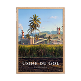 Affiche de La Réunion Usine du Gol 50 × 70 cm / Oak - Univile La Réunion