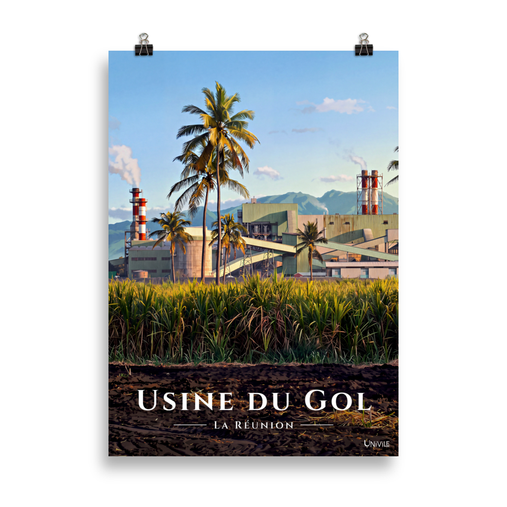 Affiche de La Réunion Usine du Gol 50 × 70 cm / Sans cadre - Univile La Réunion