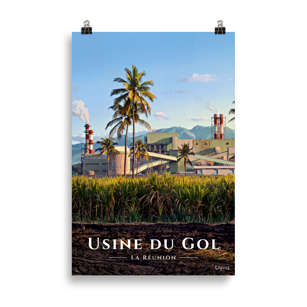 Affiche de La Réunion Usine du Gol 61 × 91 cm / Sans cadre - Univile La Réunion
