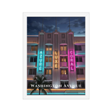 Affiche de Floride Washington Avenue 30 × 40 cm / Blanc - Univile Floride