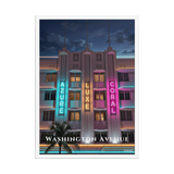Affiche de Floride Washington Avenue 50 × 70 cm / Blanc - Univile Floride