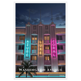 Affiche de Floride Washington Avenue 61 × 91 cm / Blanc - Univile Floride