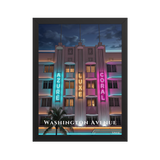 Affiche de Floride Washington Avenue 30 × 40 cm / Noir - Univile Floride