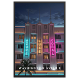 Affiche de Floride Washington Avenue 61 × 91 cm / Noir - Univile Floride