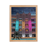 Affiche de Floride Washington Avenue 30 × 40 cm / Oak - Univile Floride