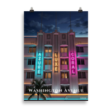 Affiche de Floride Washington Avenue 50 × 70 cm / Sans cadre - Univile Floride